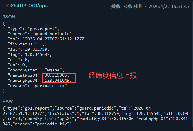 up包的定位上报显示